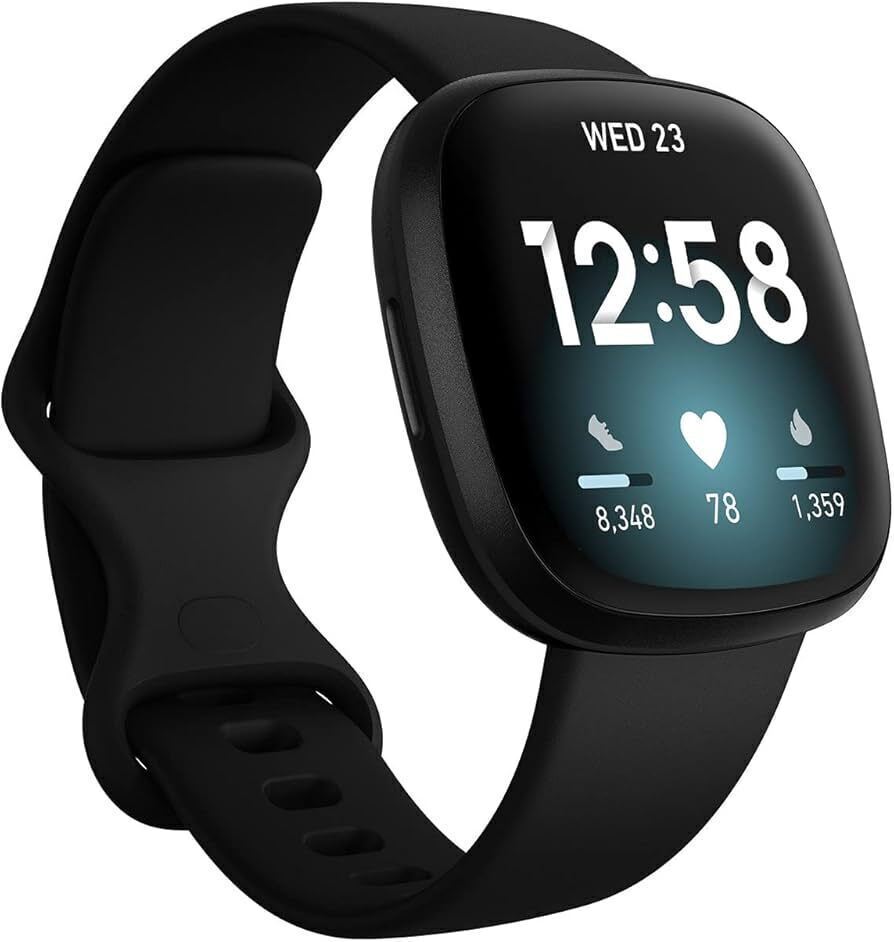 Fitbit versa black band sales