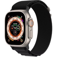 Apple Watch Ultra 49mm Titanium Alpine Loop Black Band - Good (Refurbished)