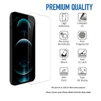 Premium Tempered Glass Screen Protector for Apple iPhones - Clear (Brand New)